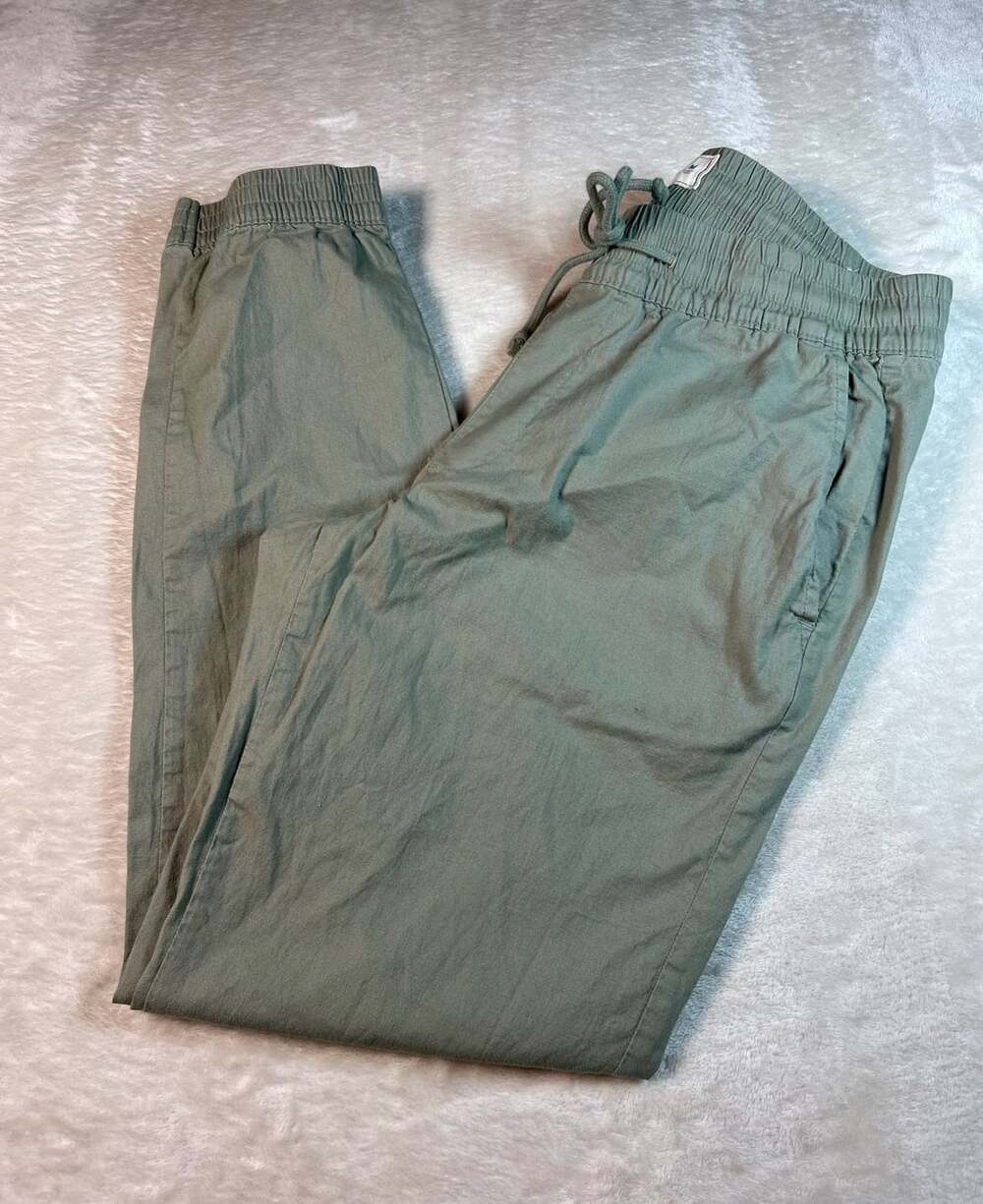 Abercrombie & Fitch Mens Stretch Chino Joggers Olive Green Size Medium A&F